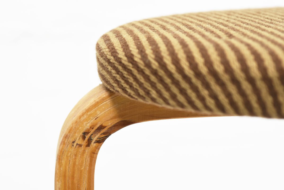 Aalto Alvar Stool60 brown stripe set 03