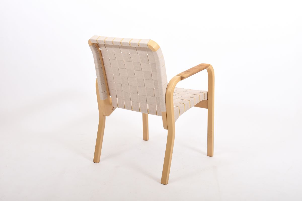 Aalto Alvar Chair 45 natural linen webbing back