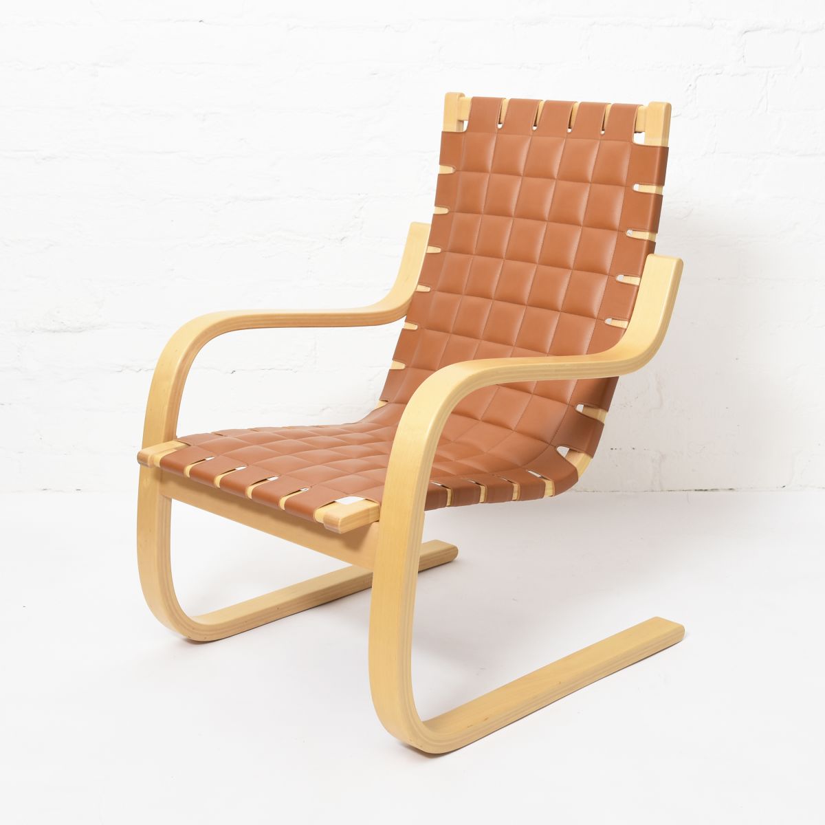 Aalto Alvar A406 cognac leather 1980s