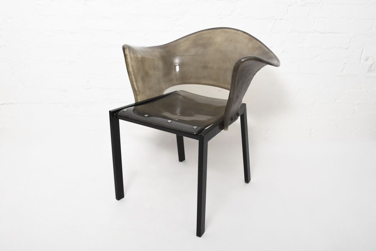 Stefan Lindfors Fiberglass Chair darkgrey