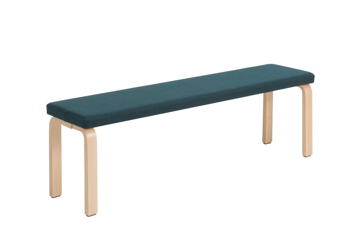 Bench 168 B legs clear lacquered upholstered cut out 8544924