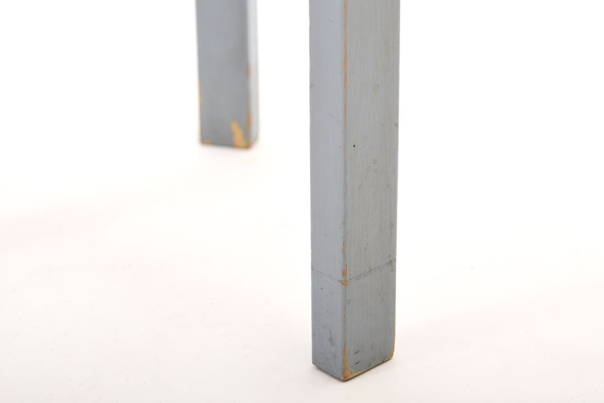 Aalto Alvar stool 60 painted baby blue 1950s 06