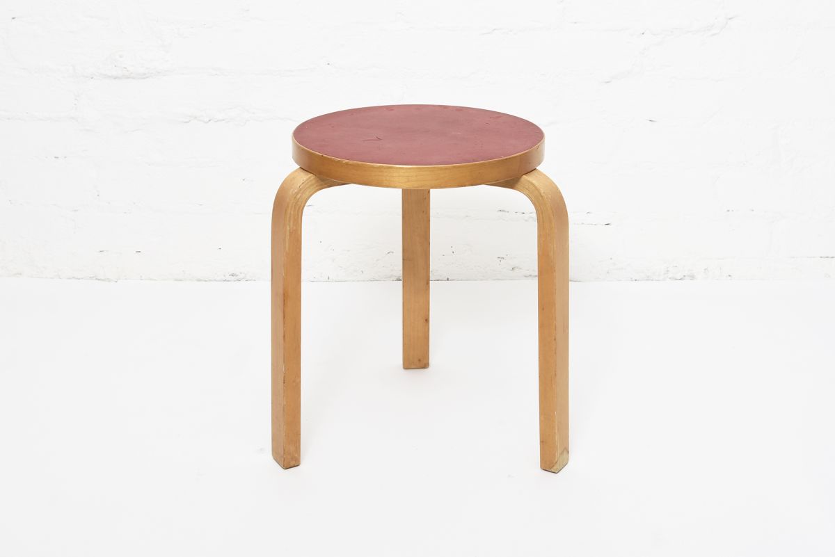 Aalto Alvar Stool60 Red lino
