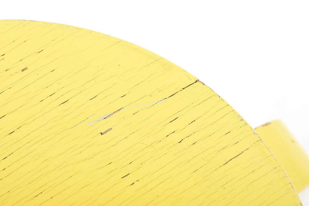 Aalto Alvar stool 60 painted yellow 1940s 01