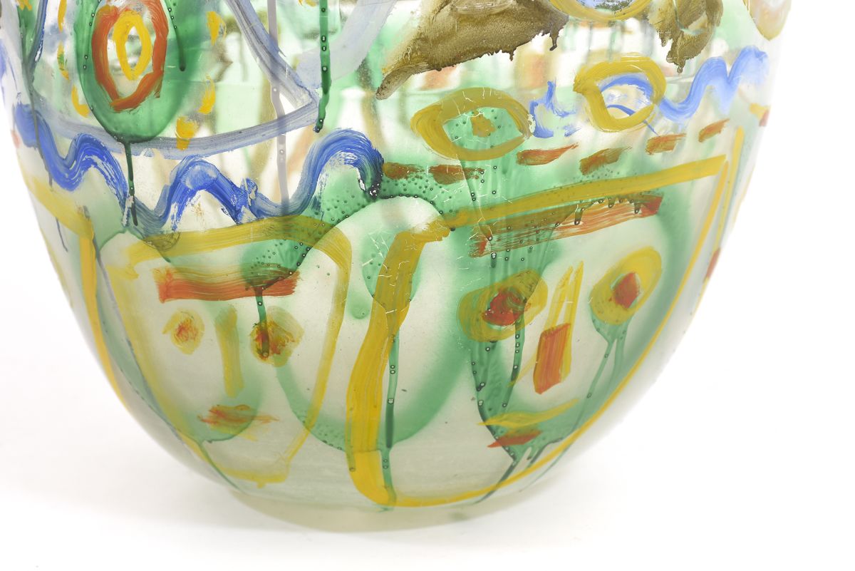 Jaakola Alpo Huge painted grass bottle 06