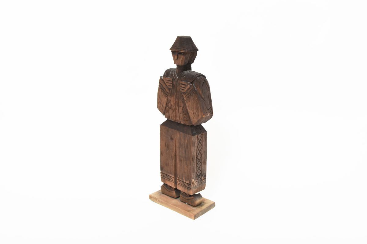 Folky Finnish Sculpture of a Man