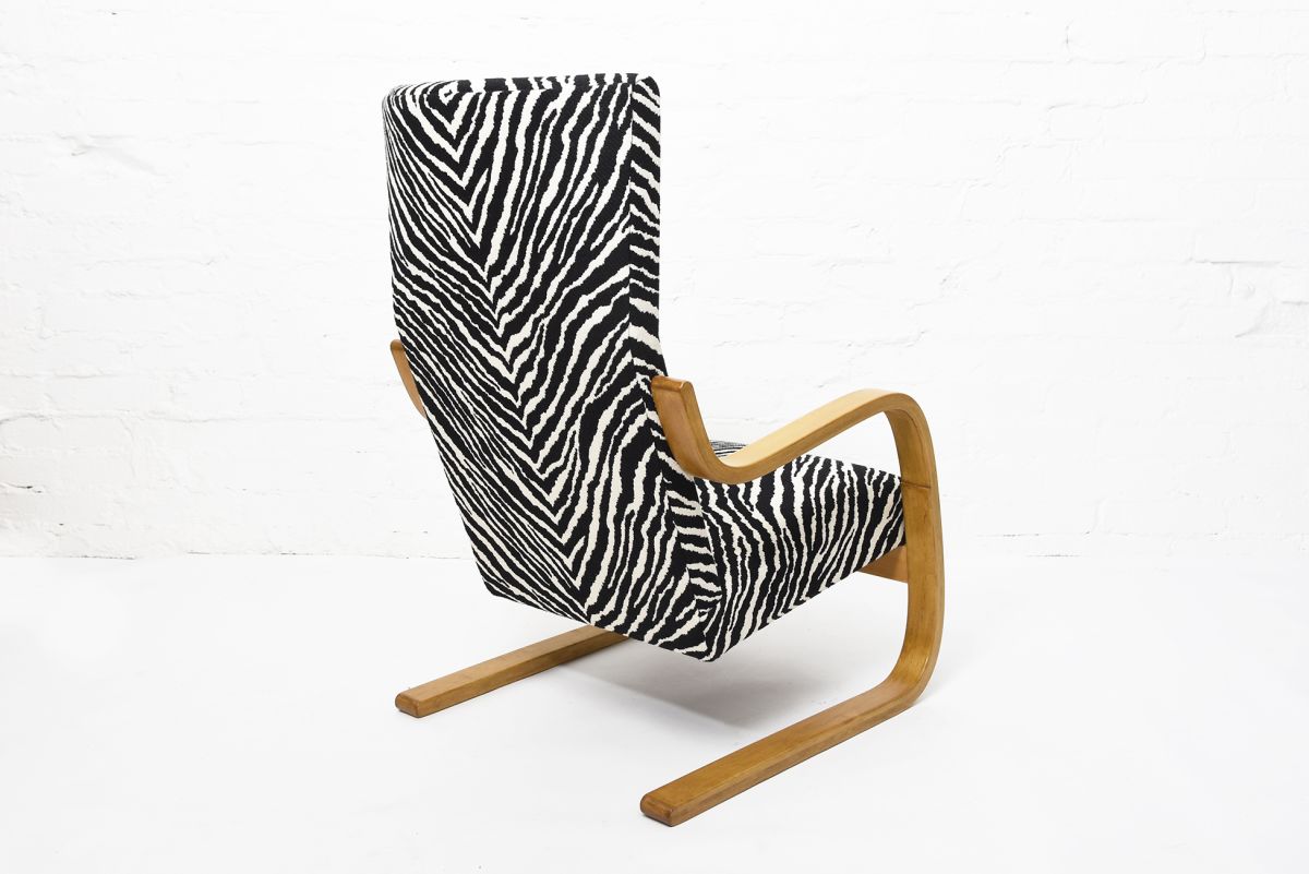 Aalto Alvar Armchair 401 zebra no ear back