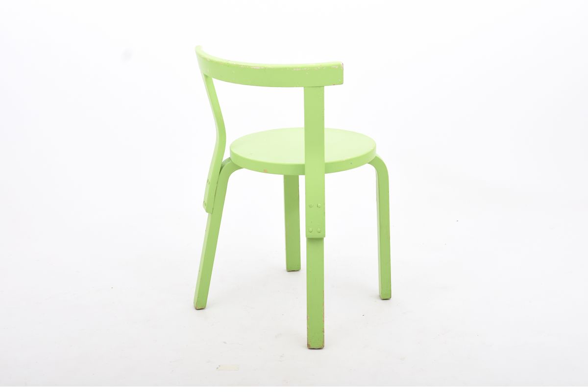 Aalto Alvar Chair68 green paint back