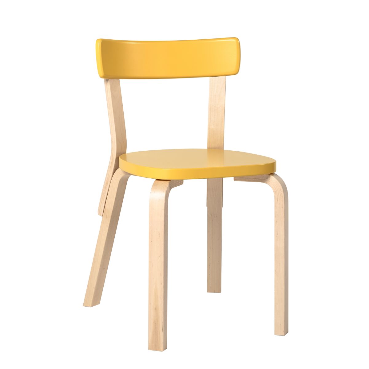 Chair 69 yellow lacquer seat