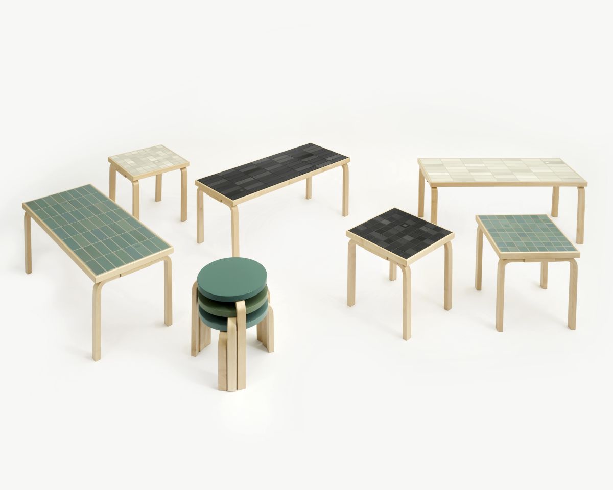 Tile Tables and Stool 60 Nesting Set 1 min