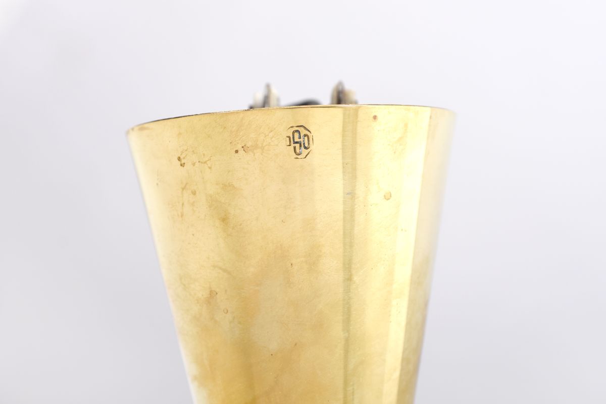 Anonymous Brass glass ceiling lamp 01