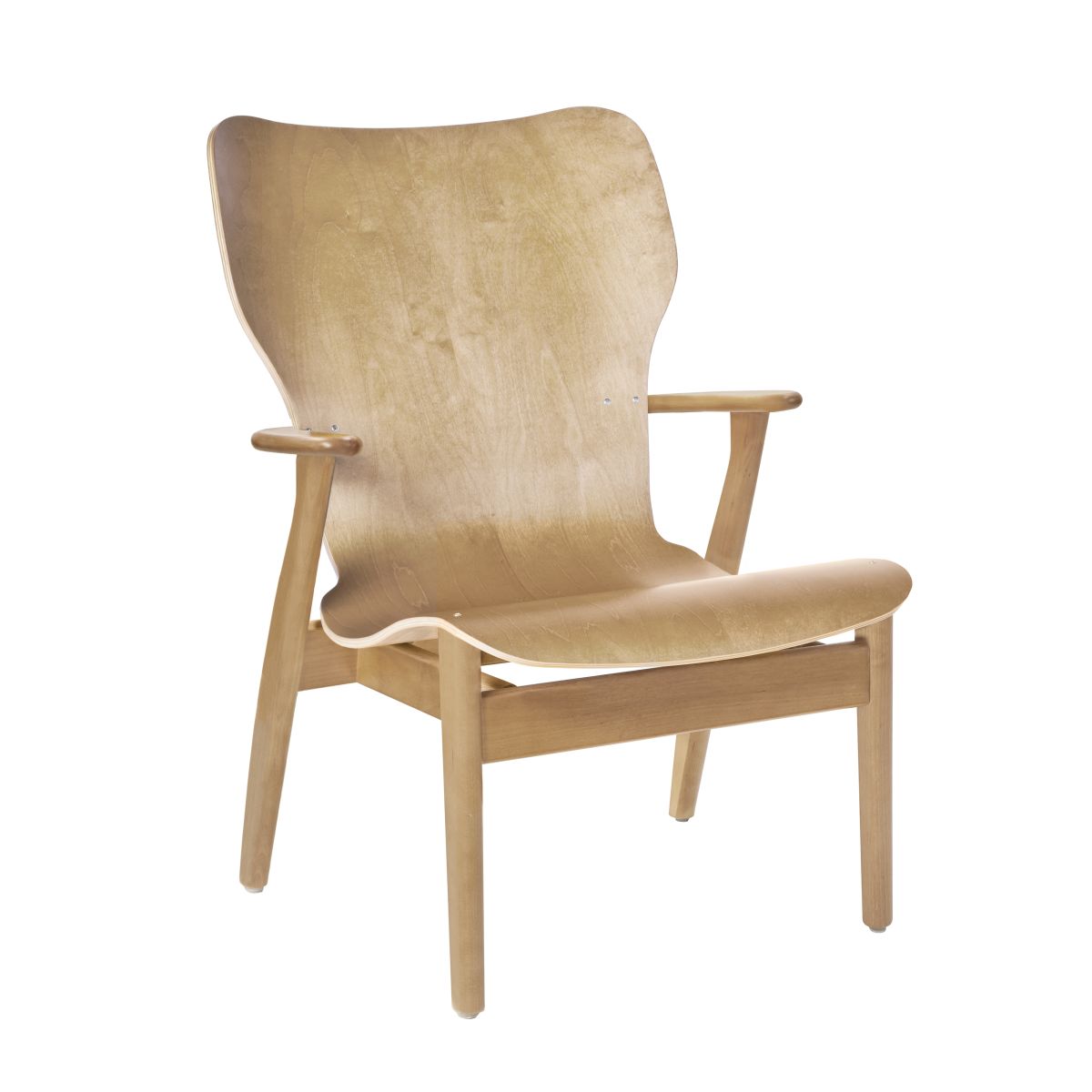 Domus Lounge Chair Clear Laquered Birch No Upholstery 2494514