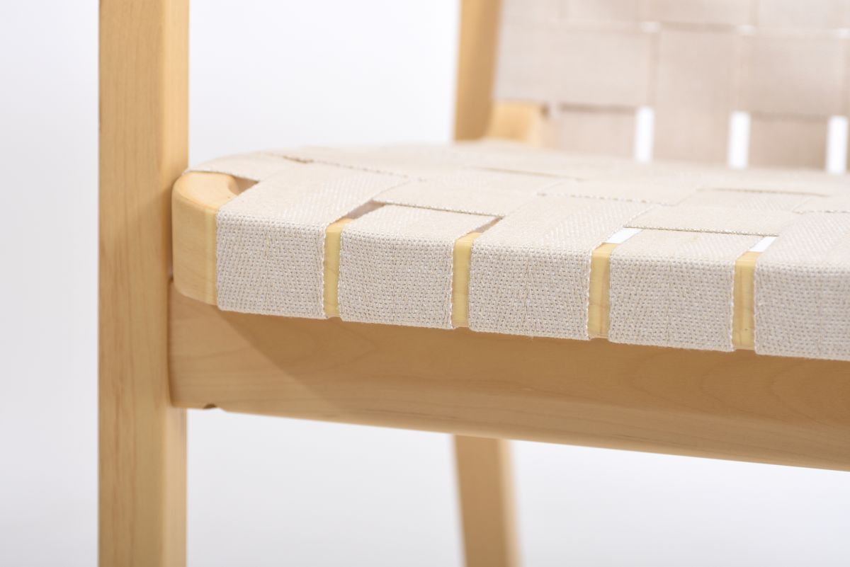 Aalto Alvar Chair 45 natural linen webbing 08