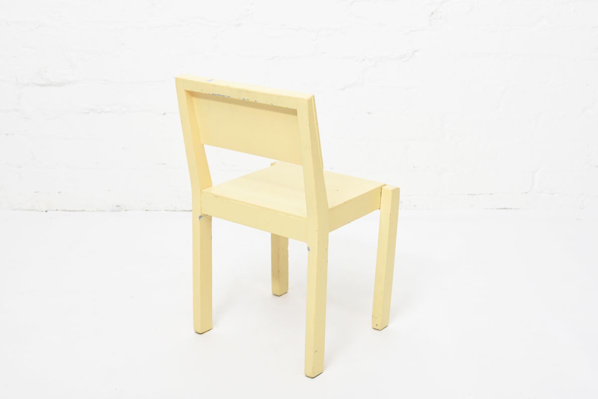 Aalto Aino Alvar Kids chair yellow back
