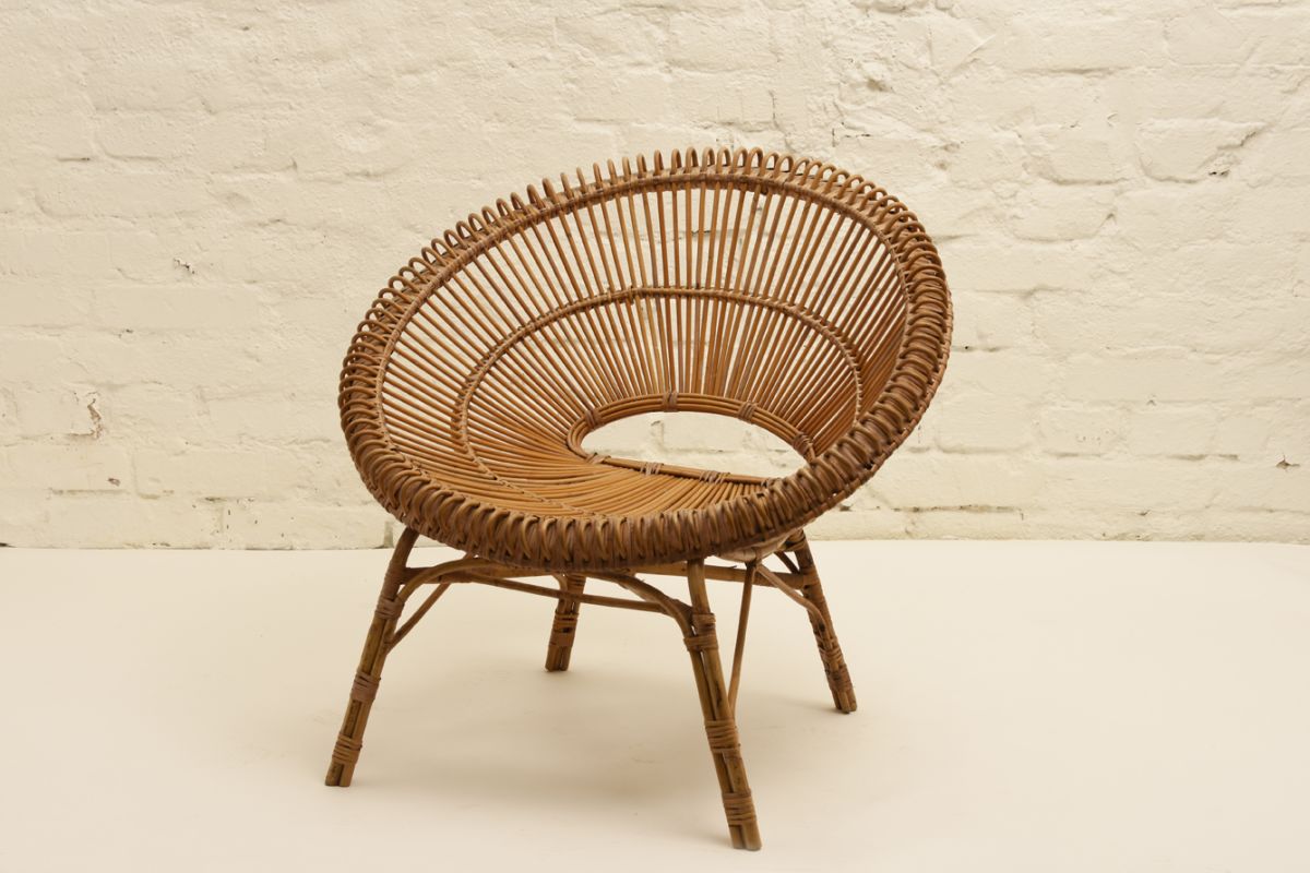 Albini Franco Round Rattan Chair