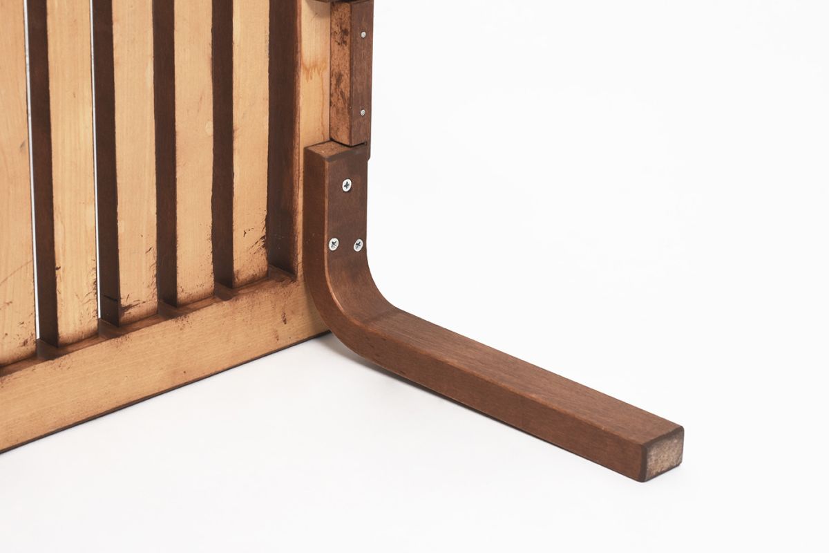 Aalto Bench153 A Low Walnut details6