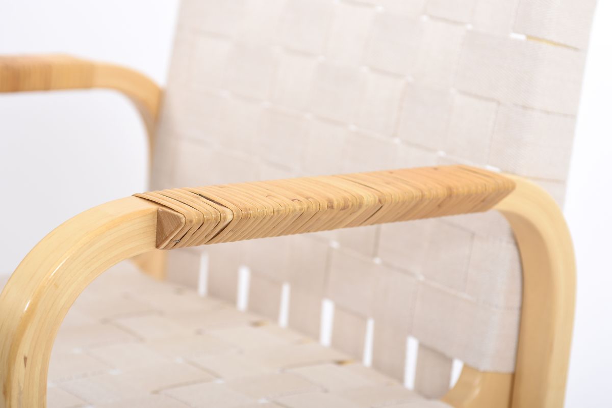 Aalto Alvar Chair 45 natural linen webbing 05