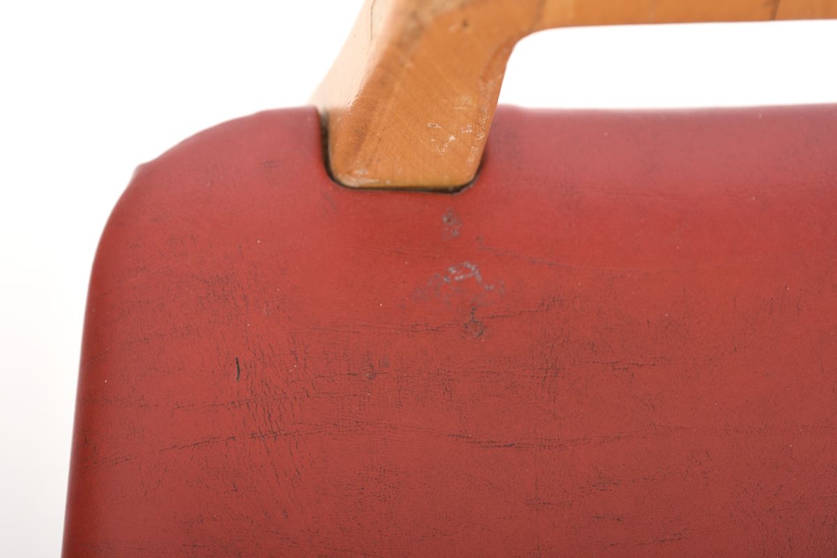 Anonymous red vinyl stool 04