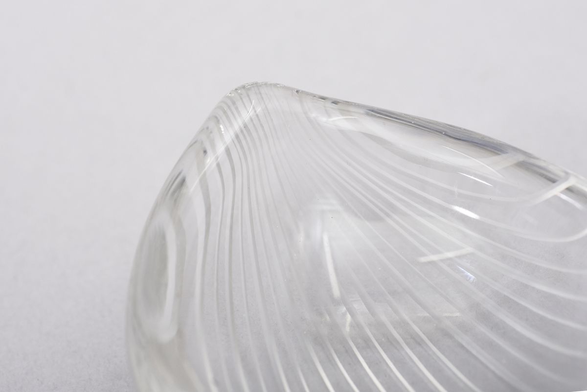 Wirkkala Tapio Glass line cut plate mini 01