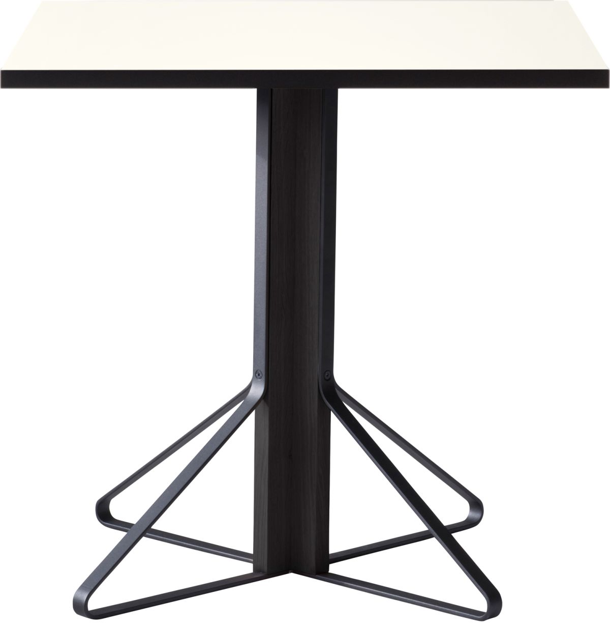 Kaari_Table_square_legs black laquered oak_top white HPL