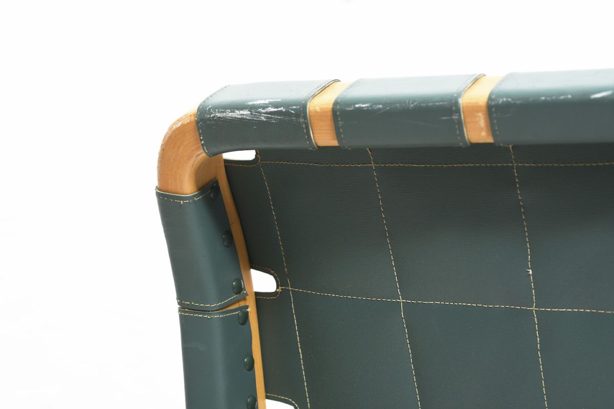 Aalto 45 Chair Green Leather details2