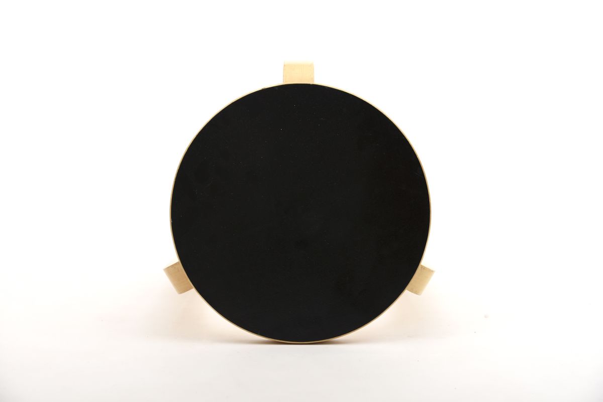 Aalto Alvar Stool 60 black lino1960s top