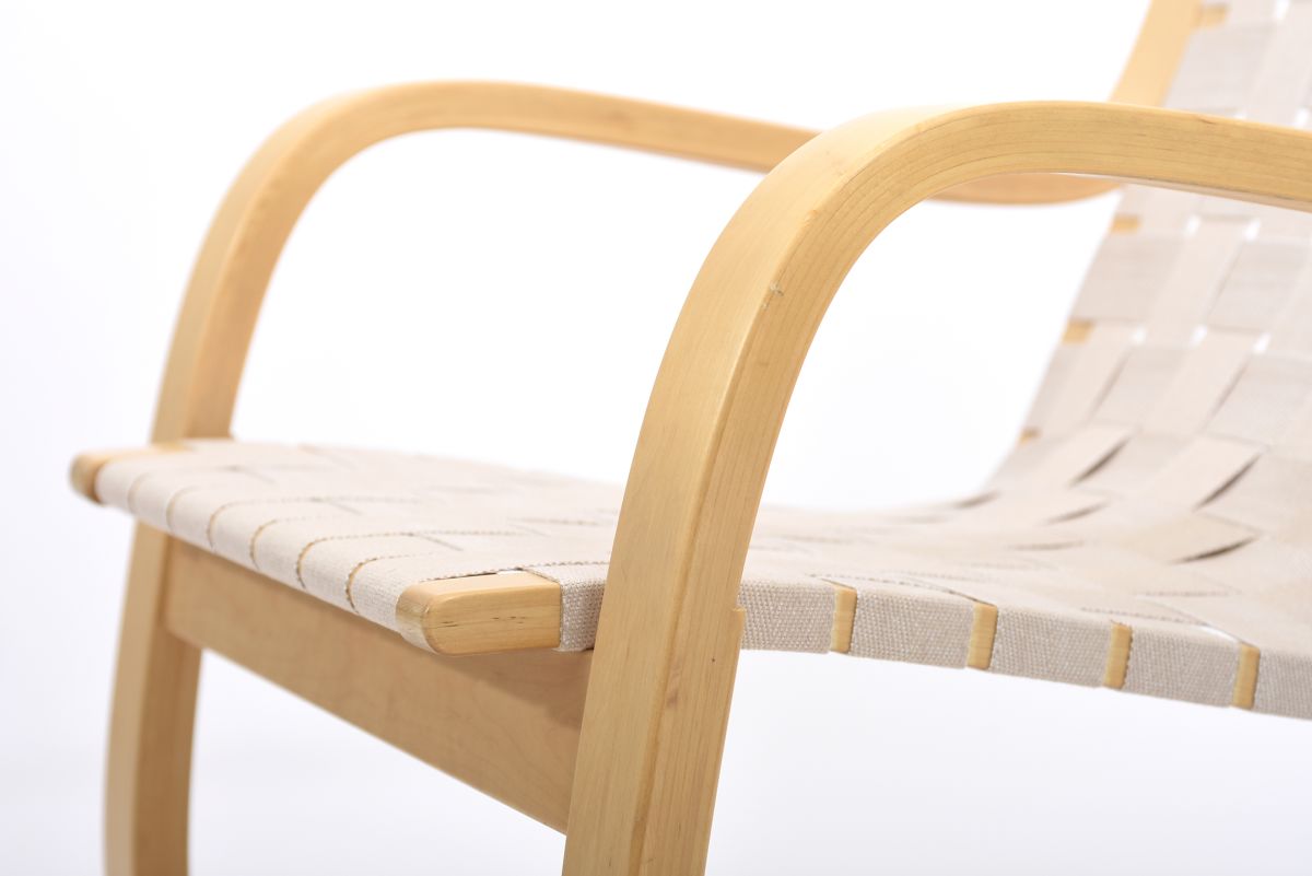 Aalto Alvar Armchair 406 linen webbing natural 07