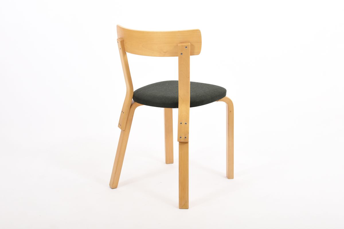Aalto Alvar Chair 69 Deep green back