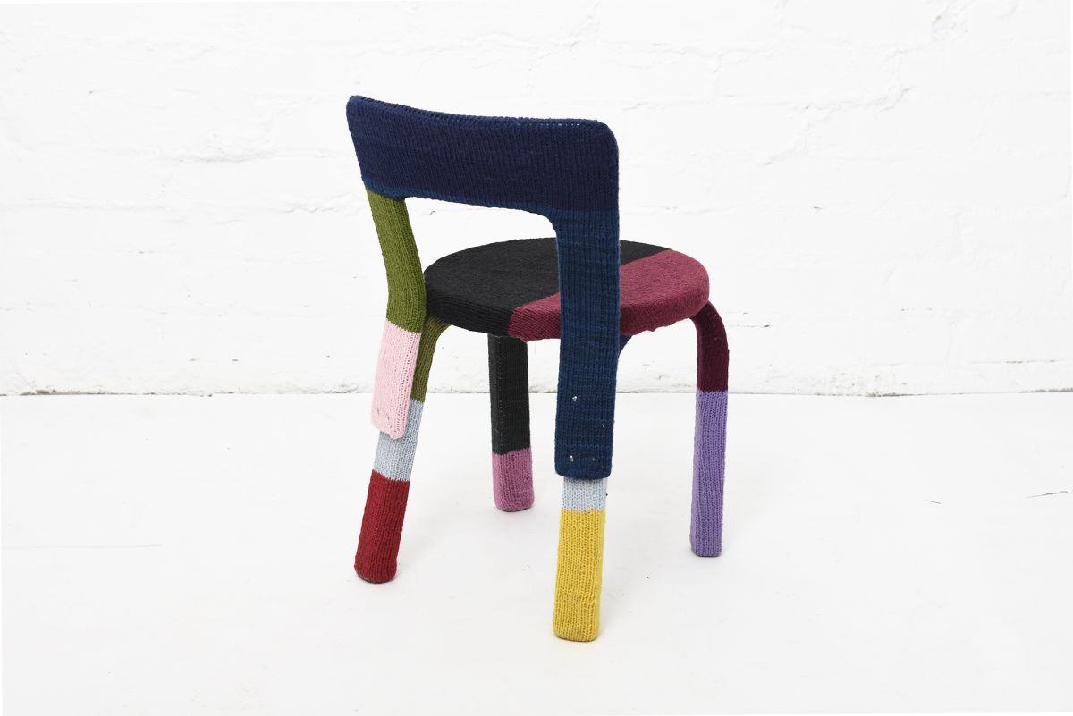 Aalto Alvar Eija Zweygberg Wool covered chair65 back