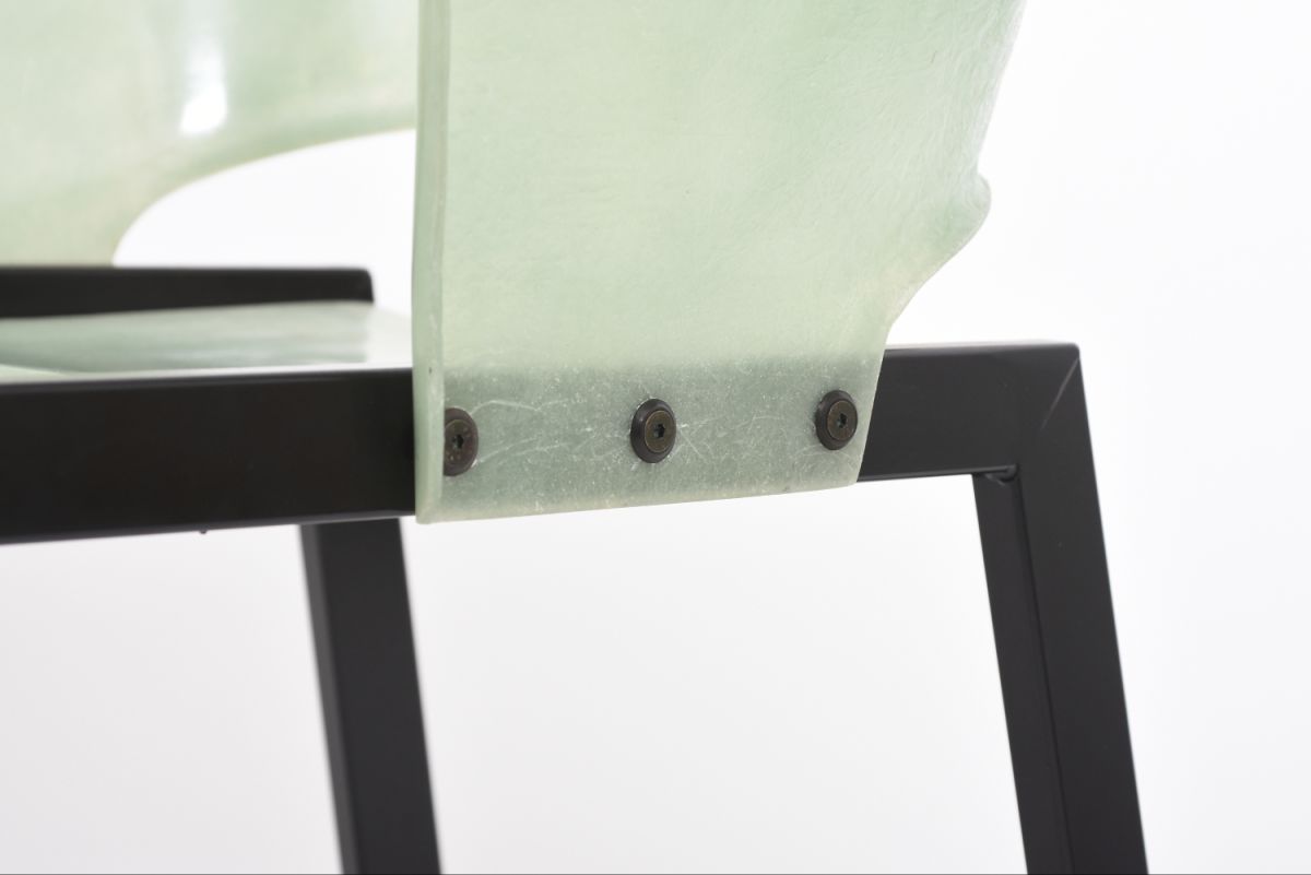Wiherheimo Yrjö Fibreglass armchair green 06