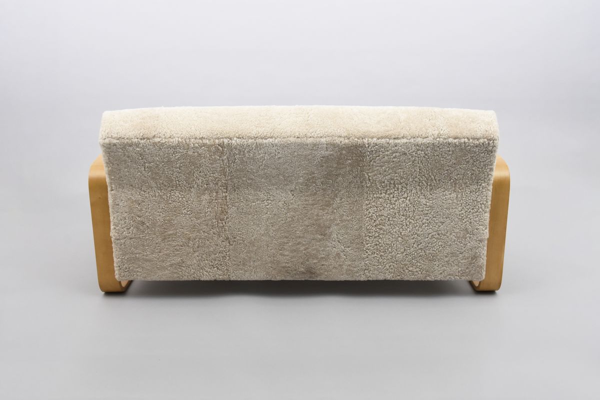 Aalto Alvar Sofa model 544 sheep skin back