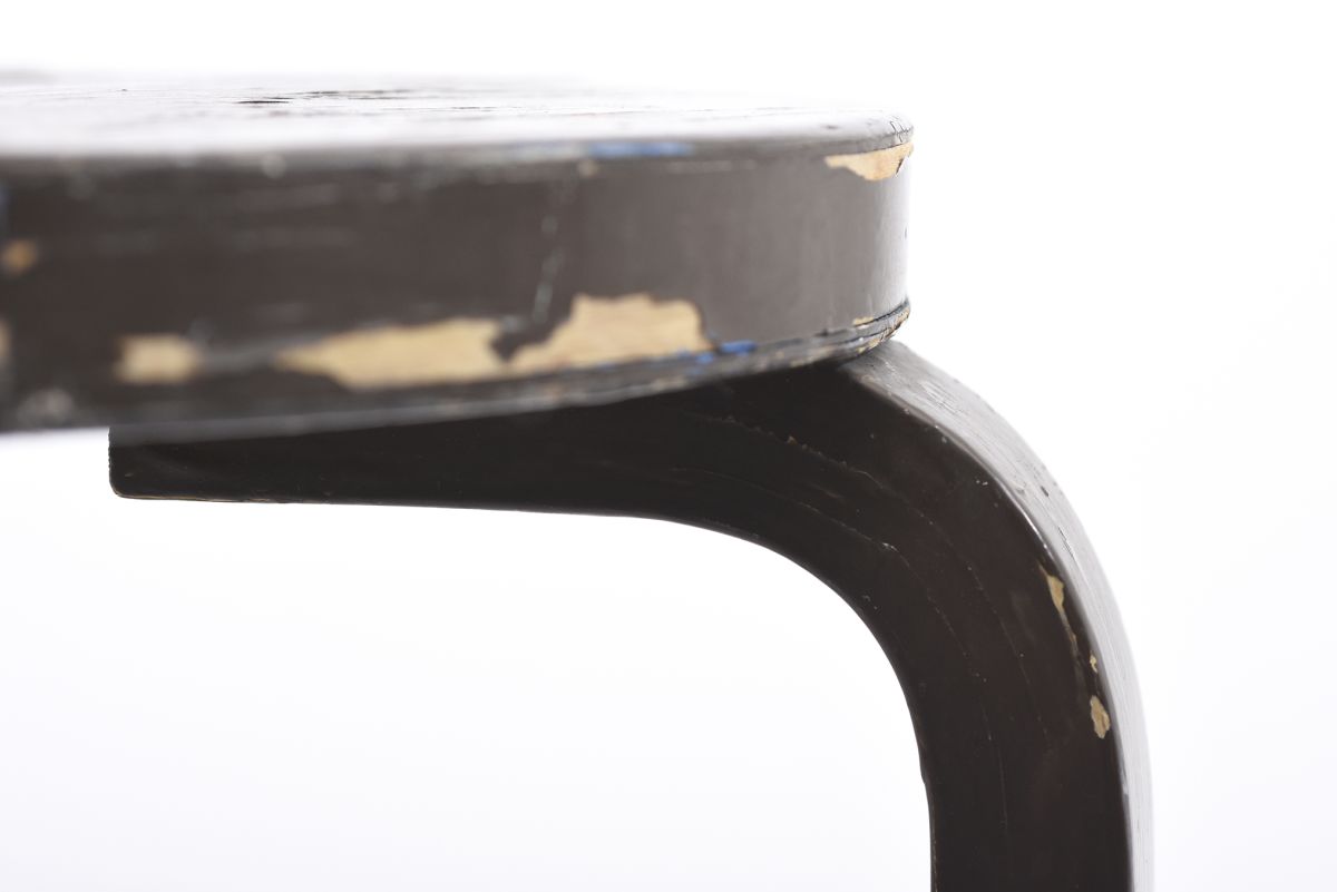 Aalto Alvar Stool 60 brown paint 03