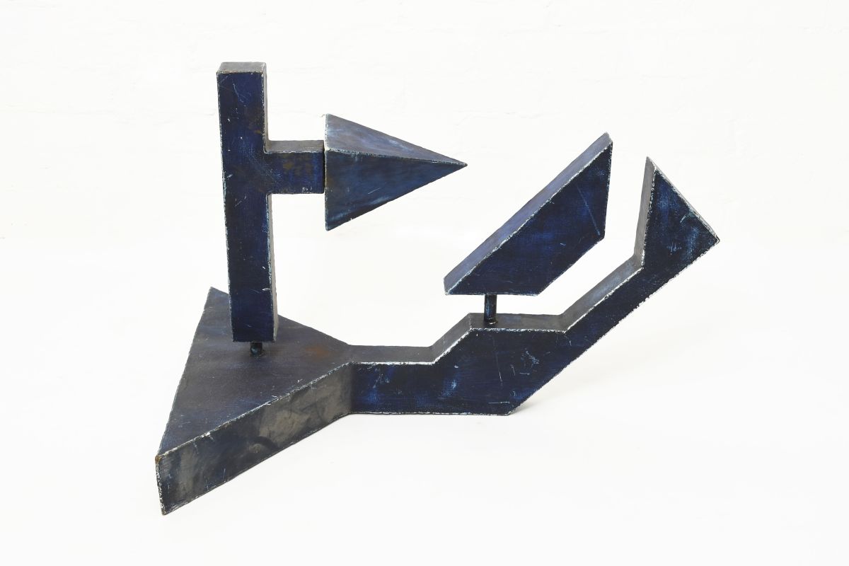 Brutalist-Blue-Sculpture
