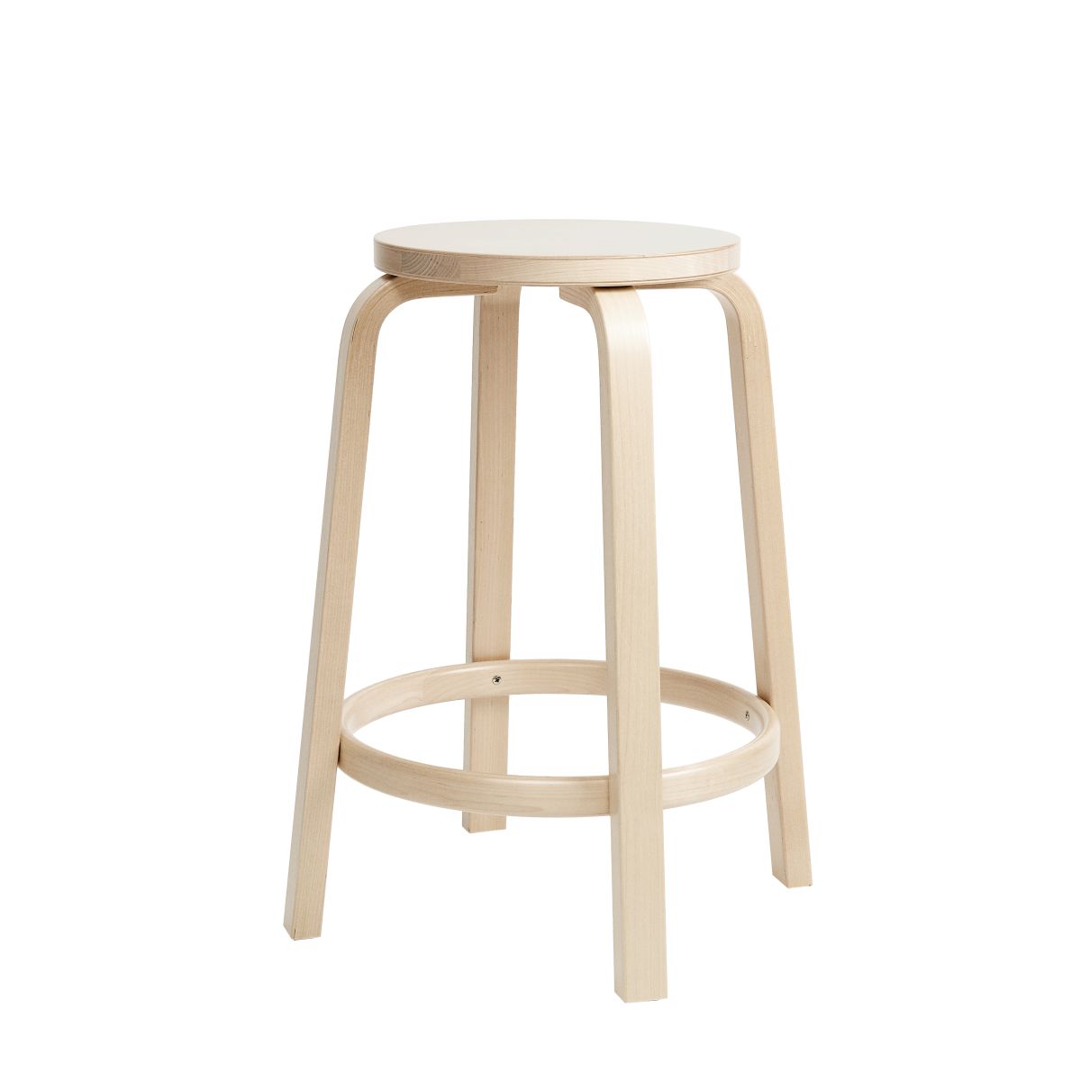 Bar Stool 64 65cm clear lacquer