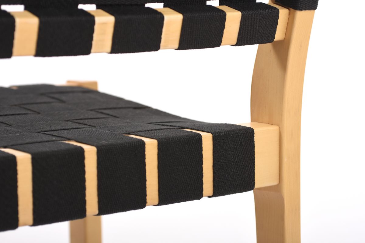 Aalto Alvar Chair 611 birch black webbing 06