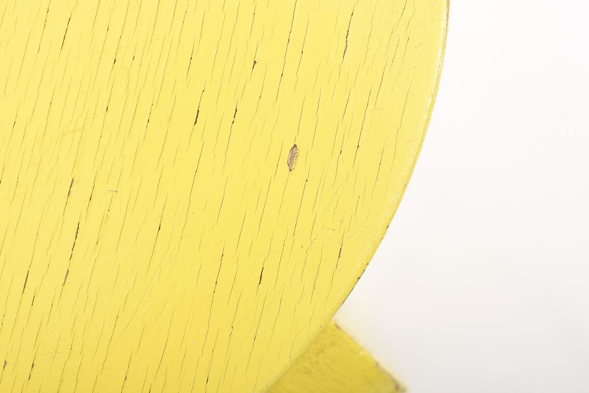 Aalto Alvar stool 60 painted yellow 1940s 02