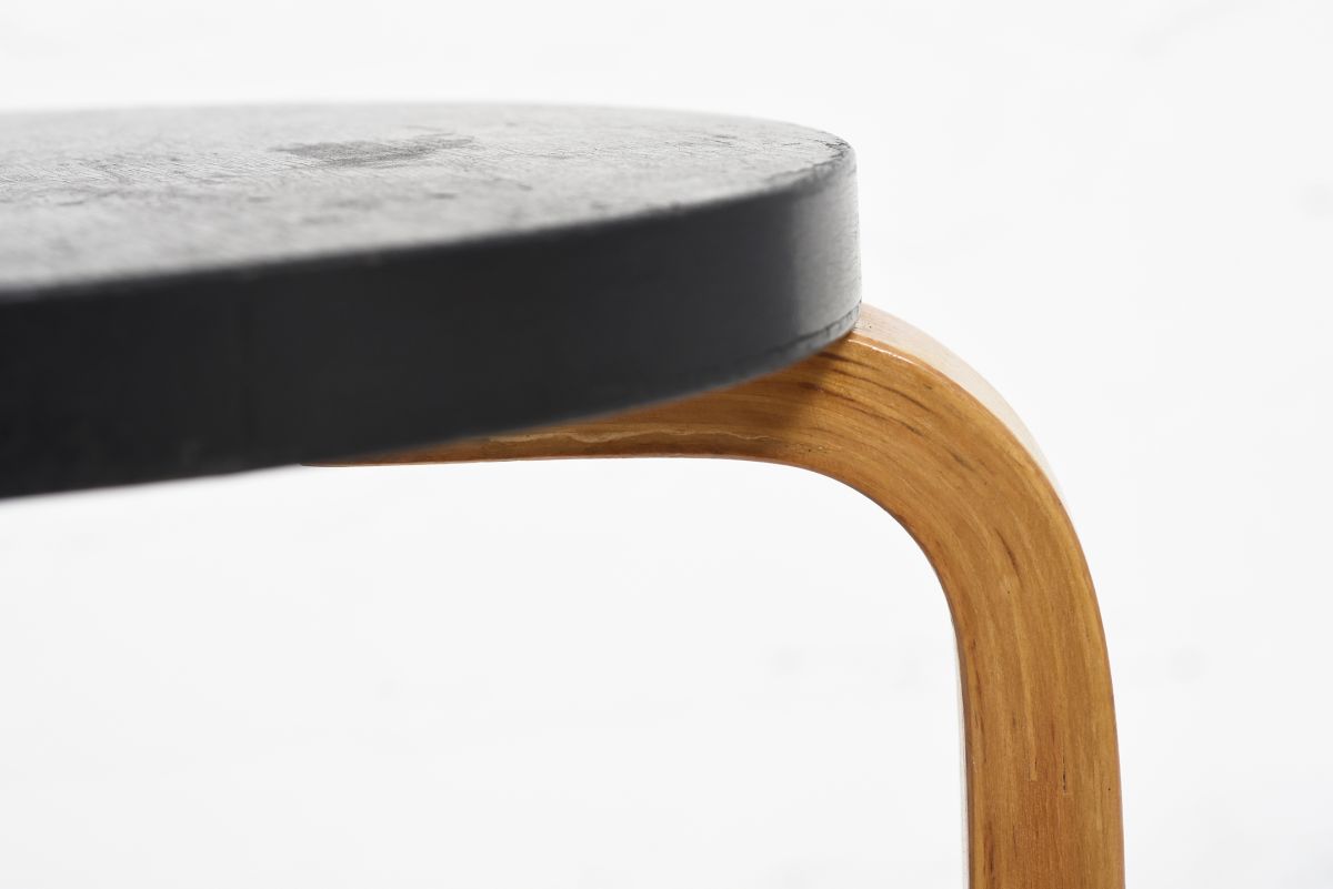 Aalto Alvar Stool60 black x birch 1930 01