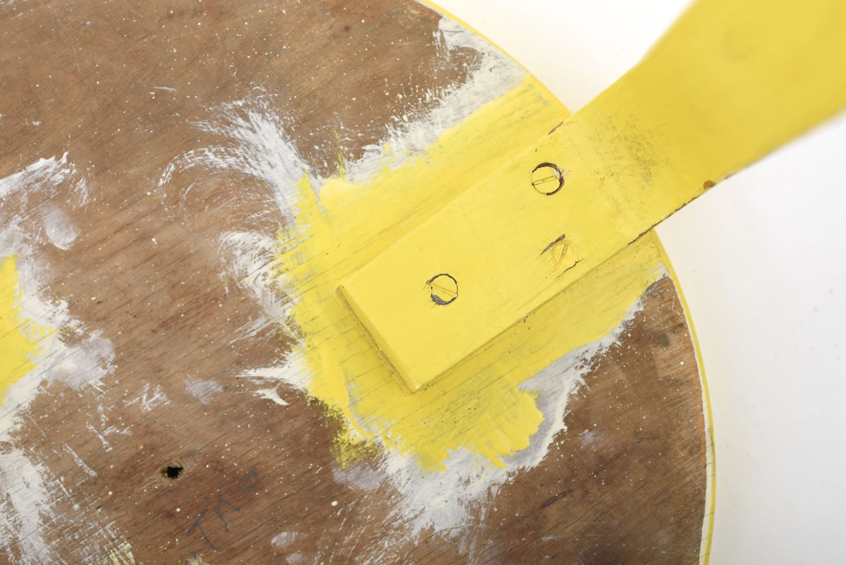 Aalto Alvar stool 60 painted yellow circa 1940 06