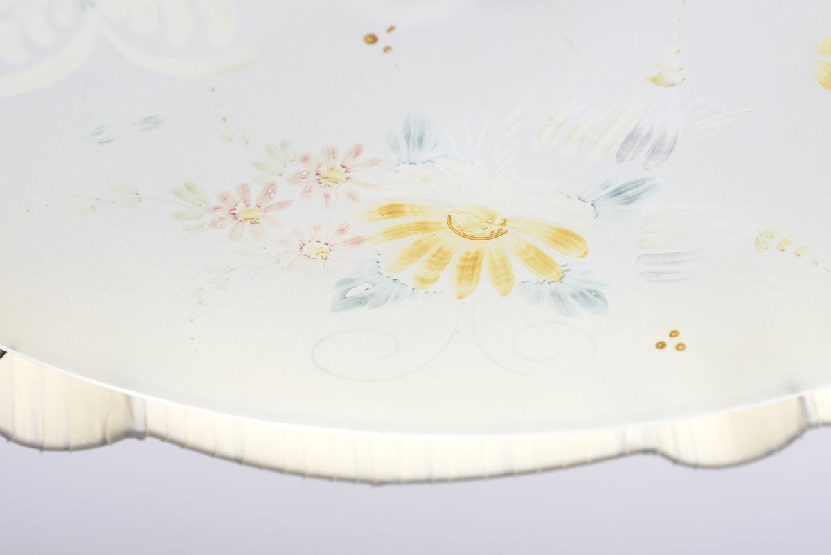Tynell Paavo chandelier1950 hand paint glass 08