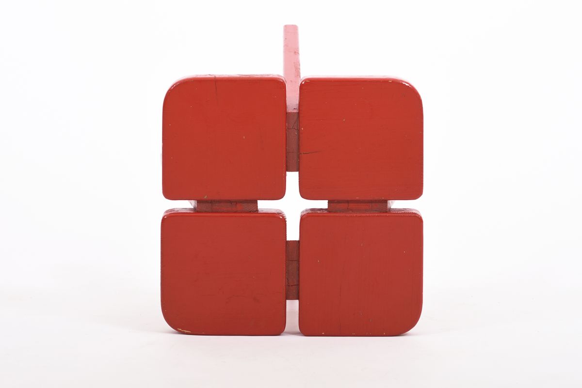 Peippo Rauni Apila stool red top