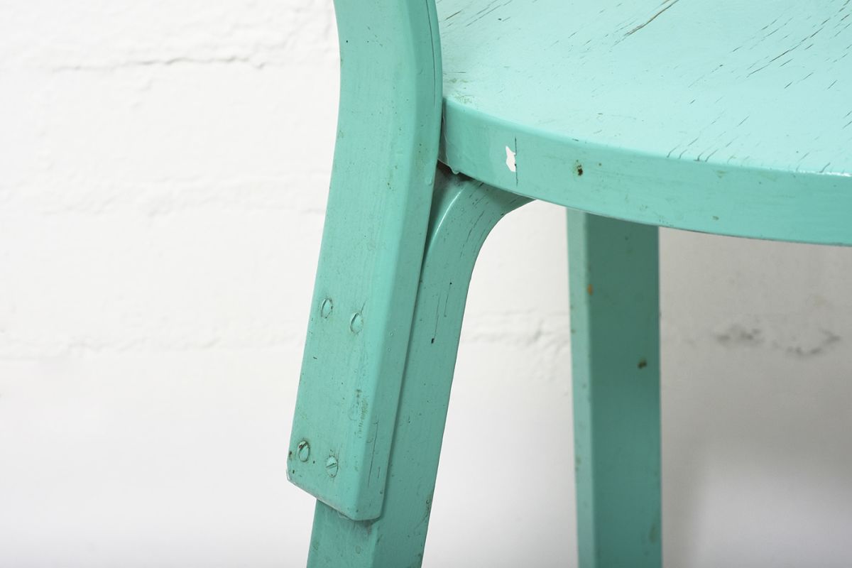 Aalto Chair69 Patinated Turquoise Paint details6