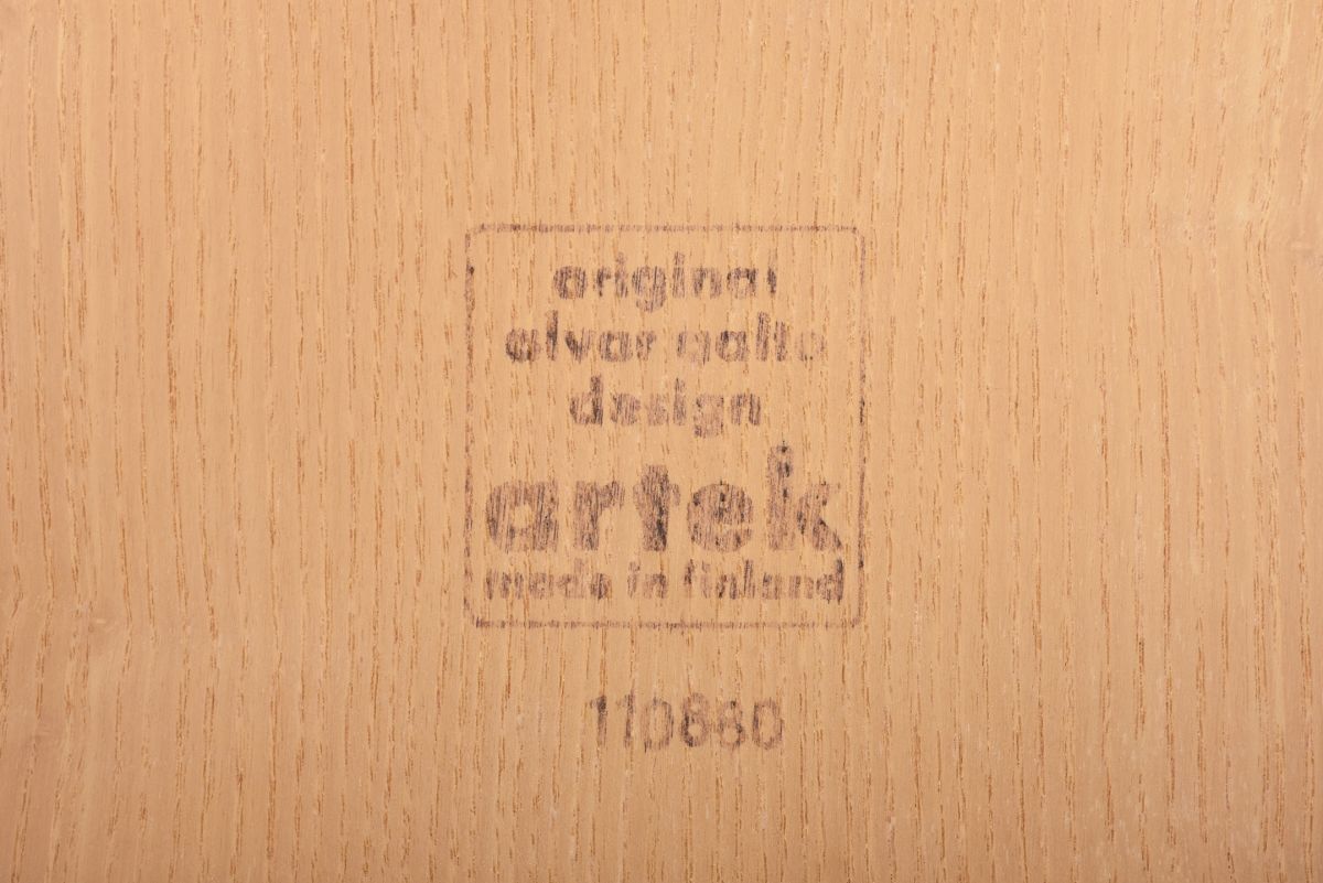Aalto Alvar stool X600 ash top stamped 07