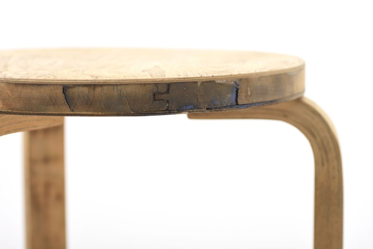 Aalto Alvar stool 60 layer removed 1940s 03