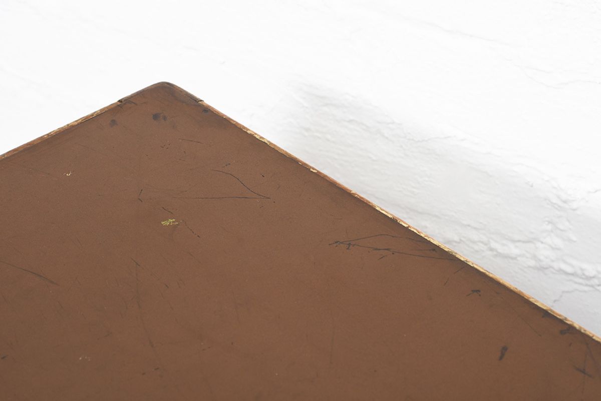 Aalto Square Brown Lino Table details6