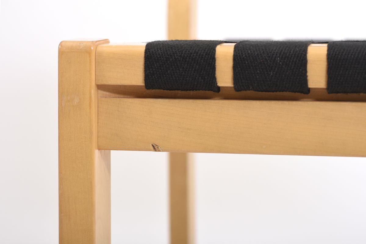Aalto Alvar Chair 611 birch black webbing 07