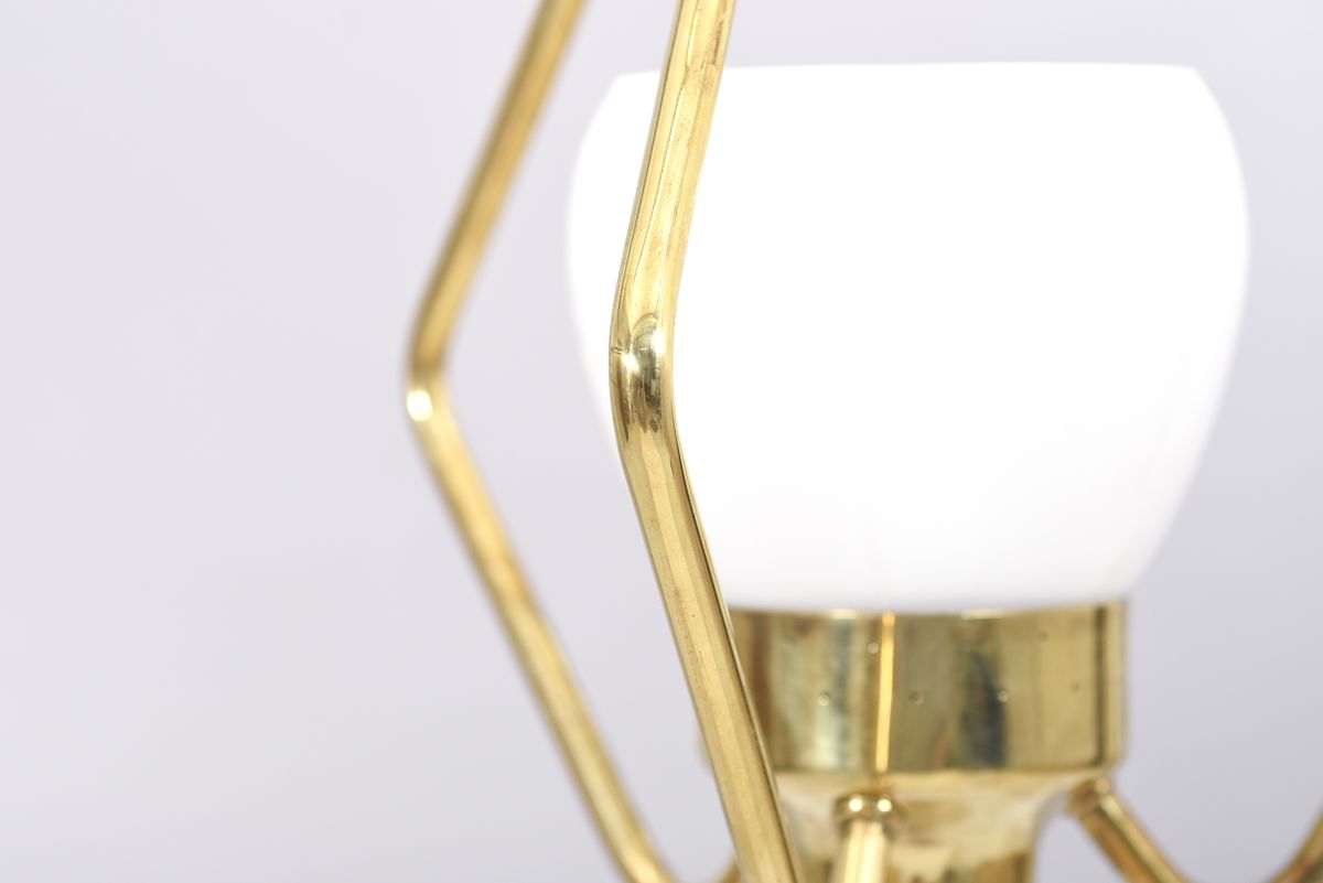 Anonymous Brass glass ceiling lamp 04