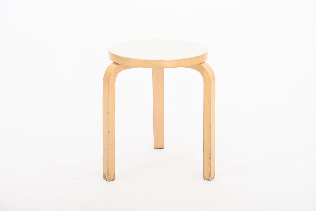 Aalto Alvar stool 60 white linoleum