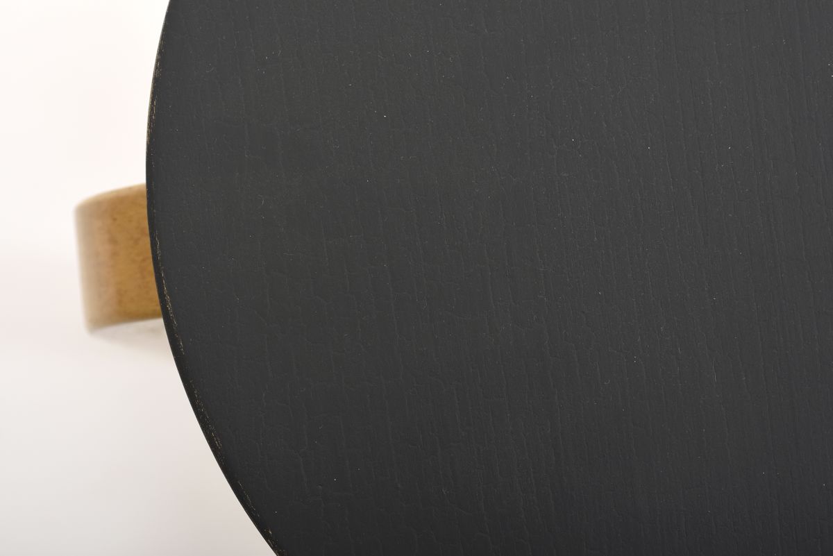 Aalto Alvar Stool E60 birch black seat 01