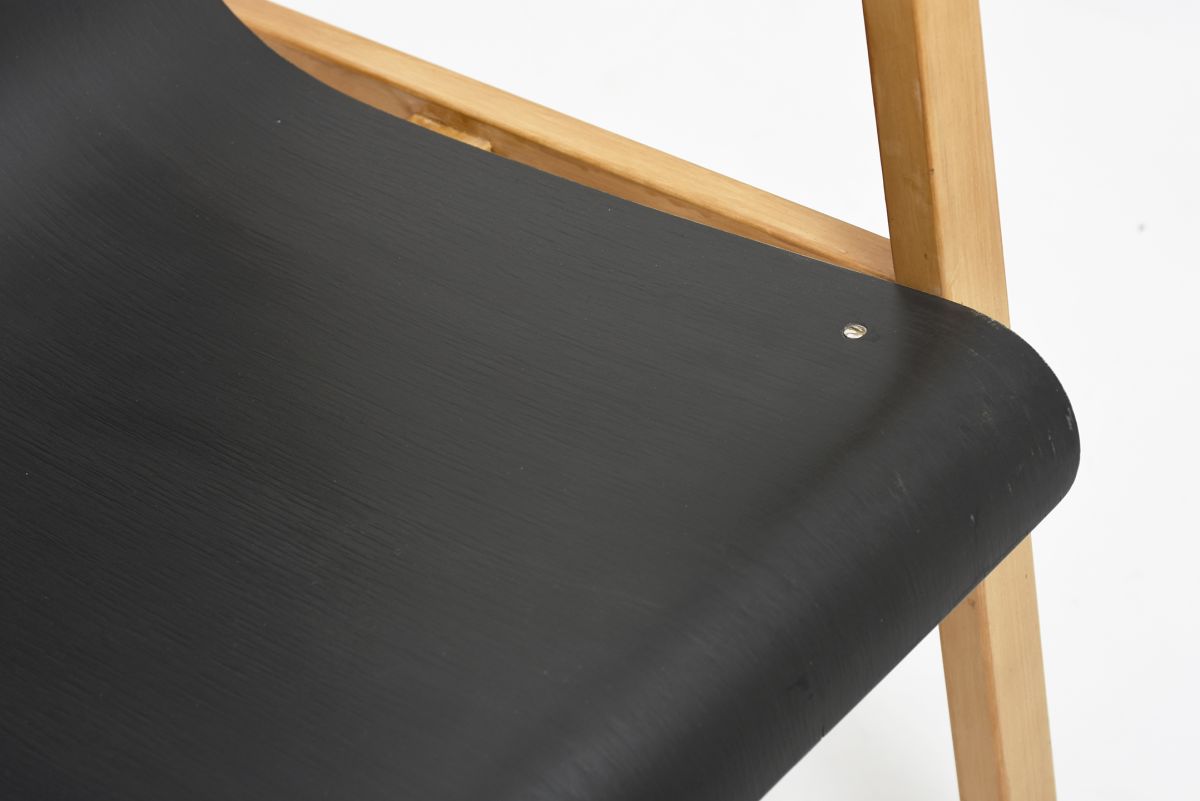 Aalto Alvar Hallway chair Birhc black 07