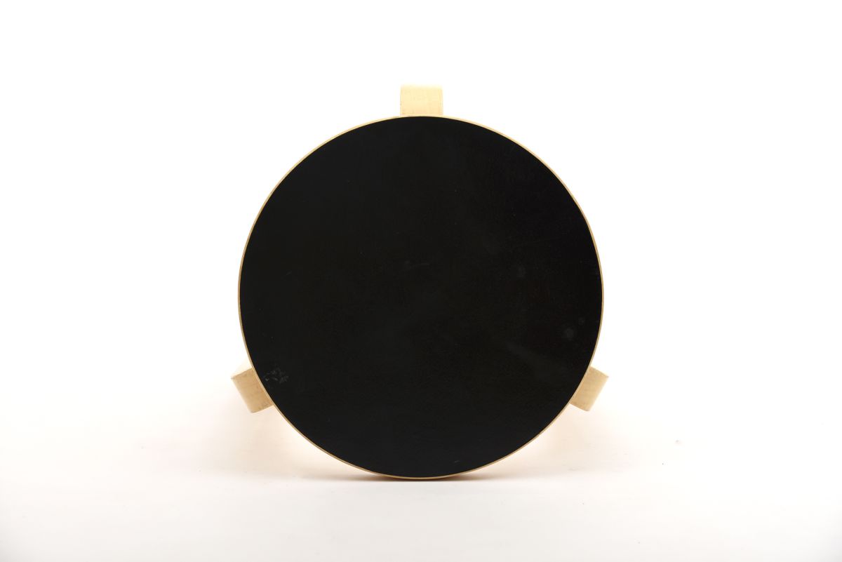 Aalto Alvar Stool 60 black lino1960s 2 top
